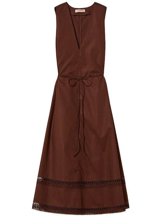Summer Midi Dress Brown