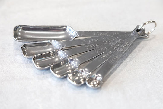 Kitchen Craft Stainless Steel Kitchen Measuring Tool 15ml 6 Pieces