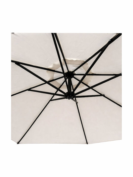 Umbrelă Suspendată Rotundă Din Aluminiu Banana Albă Φ3m
