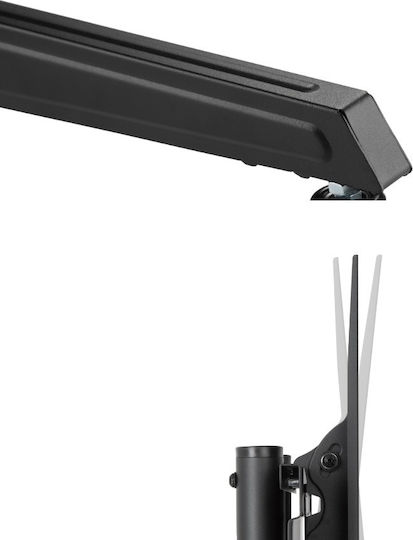 Mobile Tv Stand On Wheels Adjustable 37"-70"