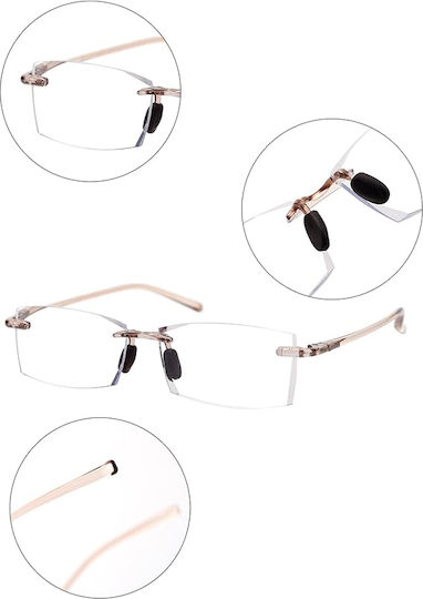 Reading Glasses Frameless Teraise Lightweight Unisex Blue Light Protection
