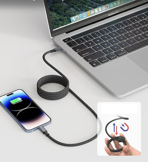 Cablu Magnetic Macbook Pro 15 Inci Usb4 100w 2 Metri Usb-C la Usb-C 8k 60hz