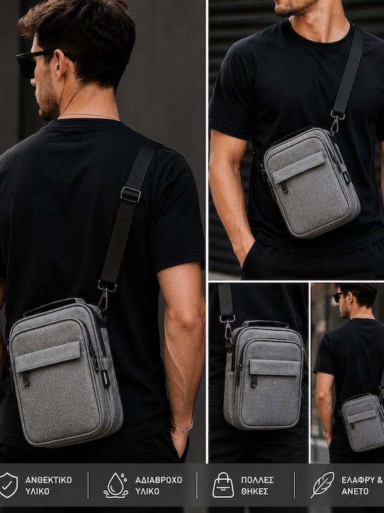 Men's Shoulder / Crossbody Bag Gray