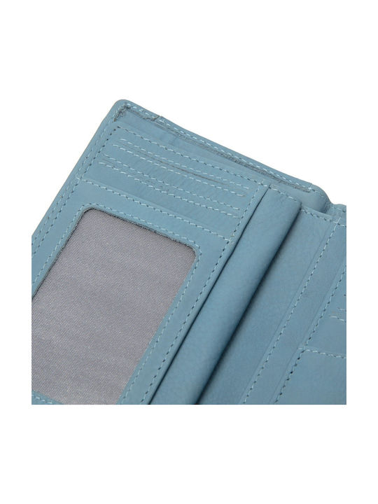 Leather Women's Wallet Light Blue