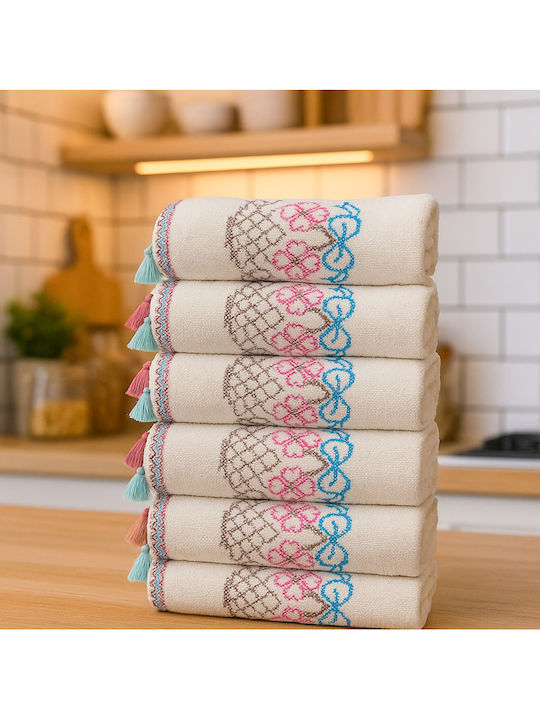 SteweHome Hand Towel 30x50cm Multicolour 6 Pieces