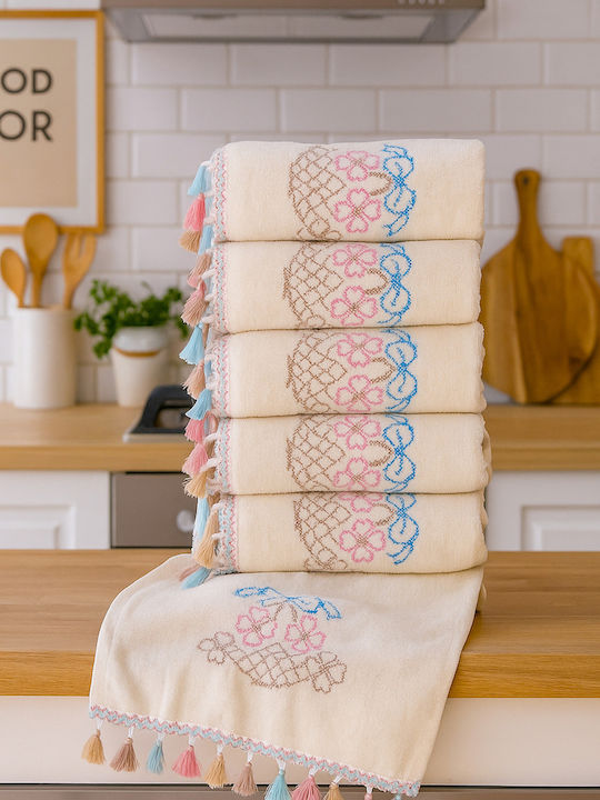 SteweHome Hand Towel 30x50cm Multicolour 6 Pieces