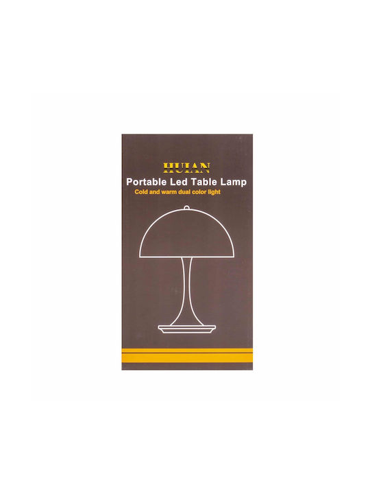 Lampă de Masă din Plastic LED cu Abajur Portocaliu și Bază