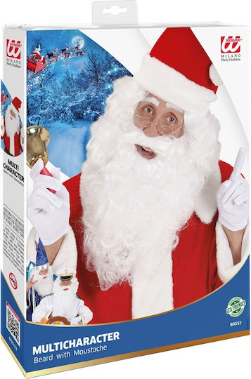 Mustăți / Barbă pentru Carnaval în Culoare Albă