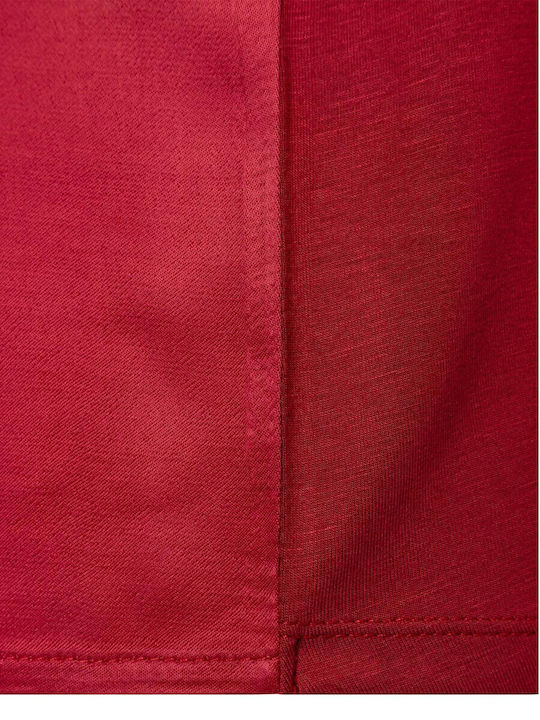 Women's Satin Burgundy Blouse