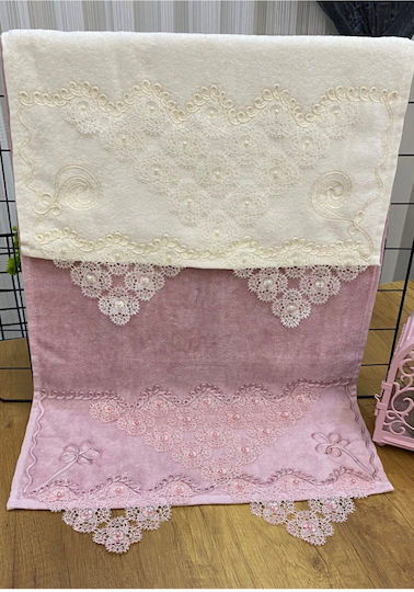 SteweHome Badetuch Gesicht 50x90cm Rosa 2Stücke