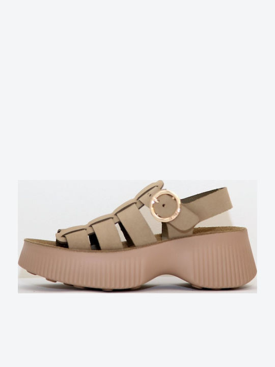 Leather Women's Anatomic Gladiator Sandals Khaki