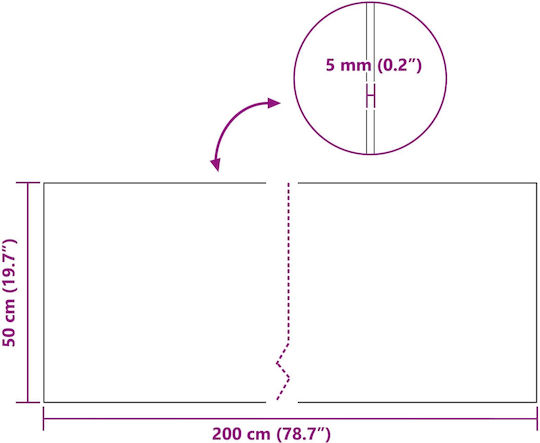 vidaXL Πίνακας Φελλού 200x50εκ