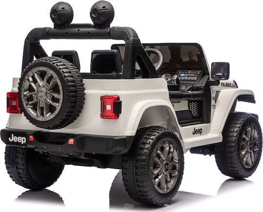 Wrangler Rubicon Две Места с Дистанционно Управление Лицензиран 24 Волта Бял