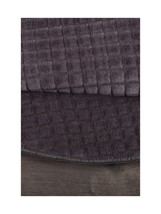 SteweHome Non-Slip Round Gray Rug Φ100cm