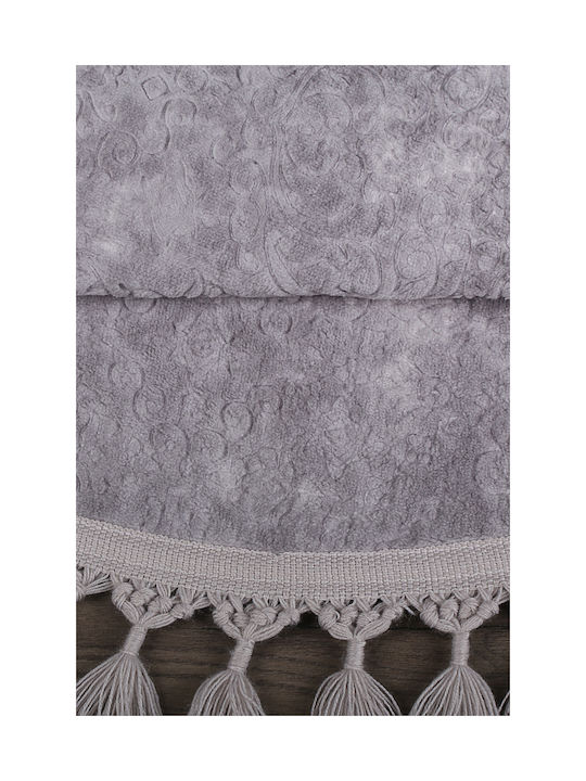 SteweHome Non-Slip Round Gray Rug Φ120cm
