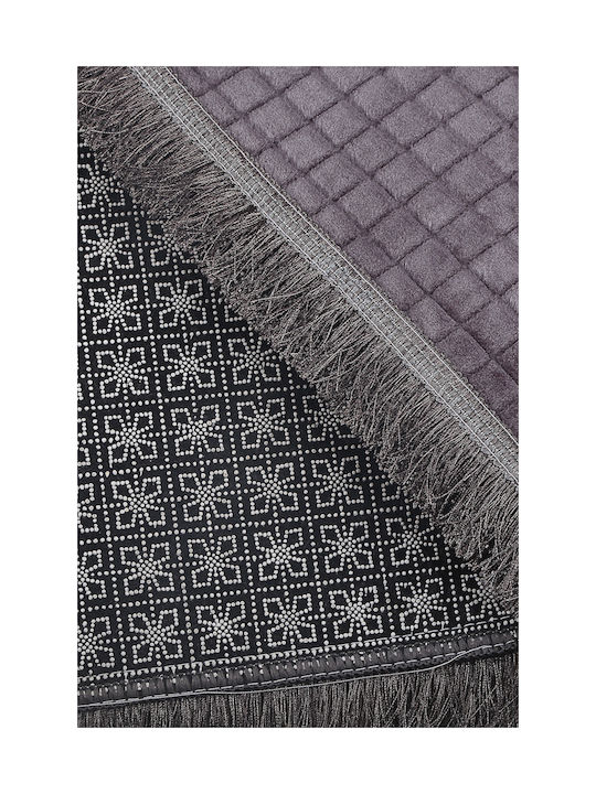 SteweHome Non-Slip Gray Runner Rug 80x200cm