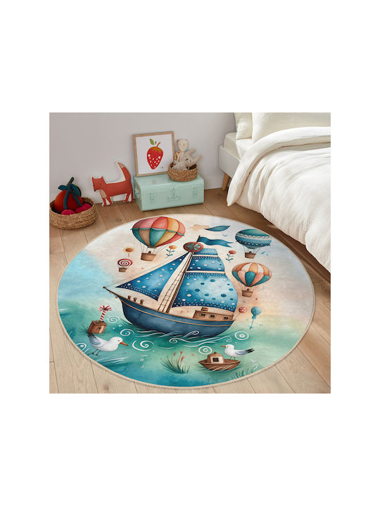 SteweHome Kids Rug Light Blue 160x160cm Thickness 60mm