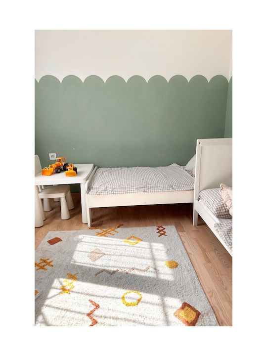 SteweHome Covor Pentru Copii Din Bumbac Albastru 120x180cm Grosime 100mm