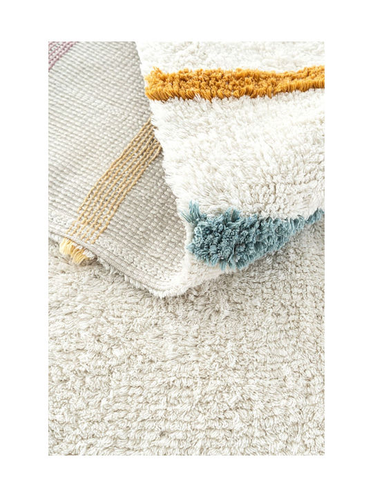 SteweHome Παιδικό Χαλί Βαμβακερό Μπλε 100x160cm Πάχους 100mm