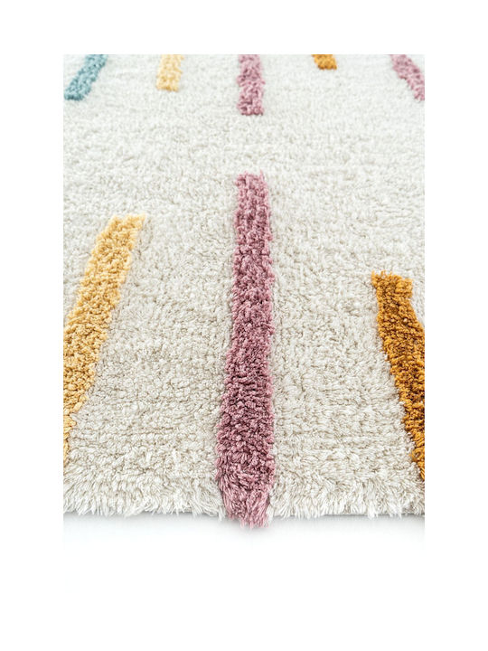 SteweHome Παιδικό Χαλί Βαμβακερό Μπλε 100x160cm Πάχους 100mm