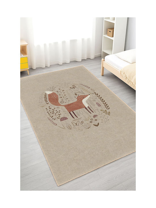 SteweHome Παιδικό Χαλί Καφέ 80x150cm Πάχους 60mm