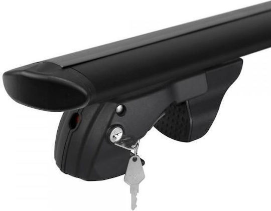 Menabo Car Roof Bars Aluminum Fender 118 Cm Black Color Dacia Dokker 2012 Raised Rails 2 Pieces 14660/mb Mp.14660/mb-40