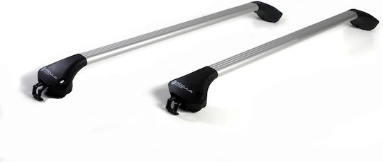 Modula Aluminum Car Roof Bars 119cm for Peugeot 508 for Cars with Factory Bars Set with Roof Rack Legs Black