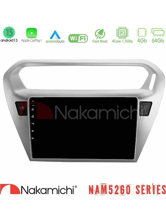 Nakamichi Nam5260 Series 4core Android13 4+64gb Citroen C-elysee Peugeot 301 Navigation Multimedia Tablet 9" Carplay + & Android Auto