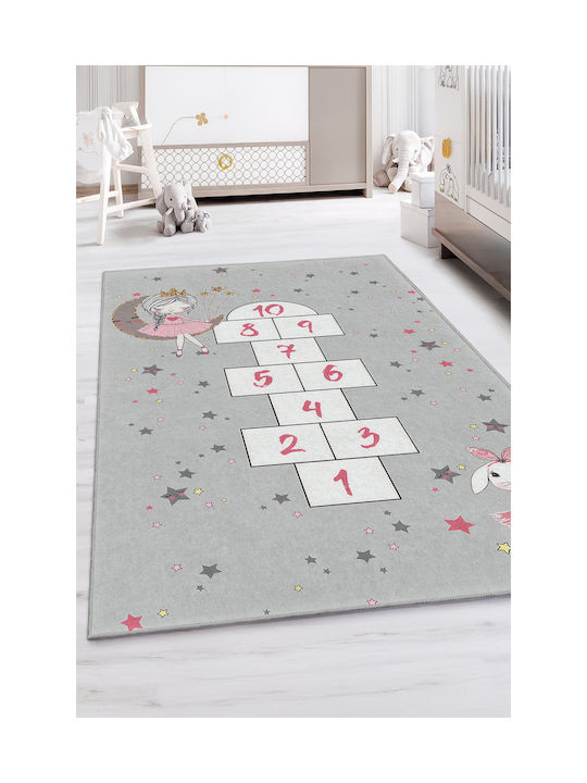 SteweHome Kinderteppich Grau 80x300cm Dicke 60mm