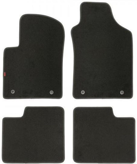 Lampa Set Front and Back Car Mats 4 Pieces for Fiat 500 3d 2007>2024 Black