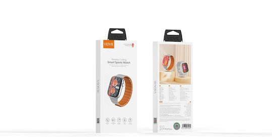 Vidvie SW1615 Smartwatch με Παλμογράφο (Ασημί)
