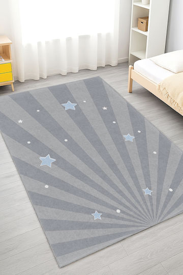 SteweHome Παιδικό Χαλί Αστέρια Μπλε 80x150cm Πάχους 60mm
