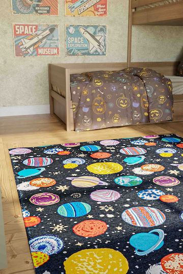 SteweHome Παιδικό Χαλί Βαμβακερό Πολύχρωμο 80x150cm Πάχους 60mm