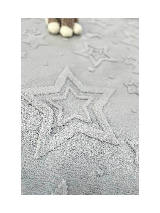 SteweHome Kids Rug Stars Cotton Gray 100x150cm Thickness 60mm