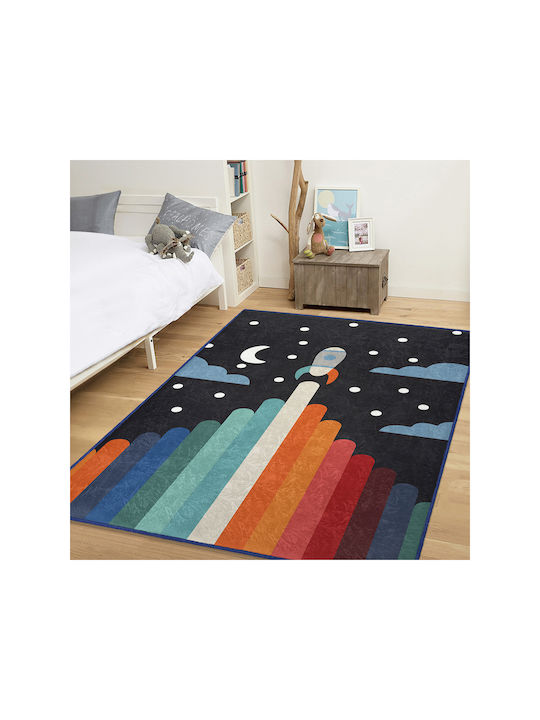 SteweHome Παιδικό Χαλί Σύννεφα Πολύχρωμο 100x120cm Πάχους 60mm SteweHome Παιδικό Χαλί Σύννεφα Πολύχρωμο 100x120cm Πάχους 60mm