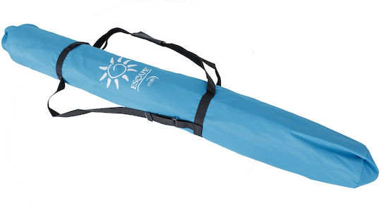 Escape Beach Umbrella Aluminum Diameter 2.4m with UV Protection and Air Duct Light Blue