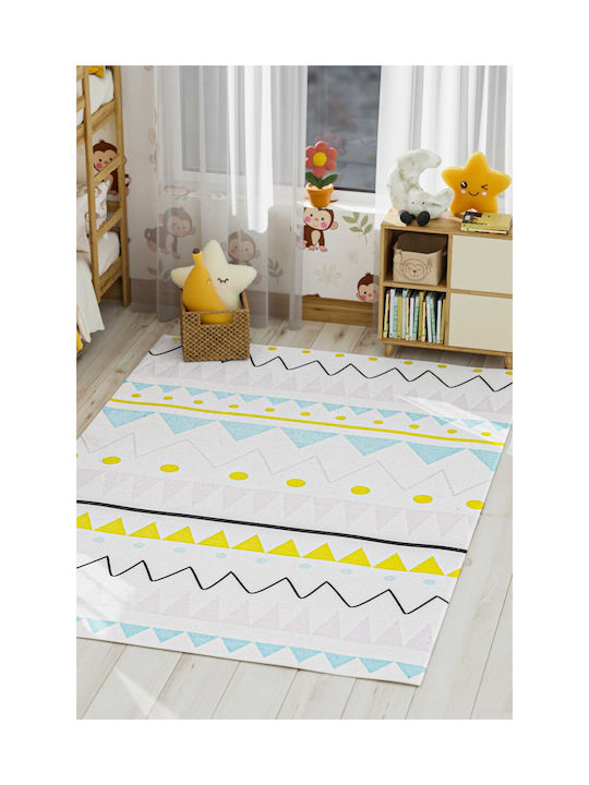 SteweHome Παιδικό Χαλί Μπλε 100x100cm Πάχους 60mm