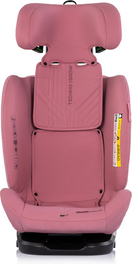Chipolino Techno Igrow Столче за кола i-Размер с ISOfix Розово Пудра 0-36 кг