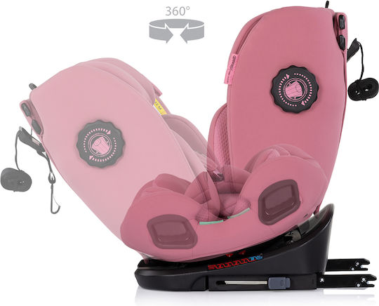 Chipolino Techno Igrow Столче за кола i-Размер с ISOfix Розово Пудра 0-36 кг