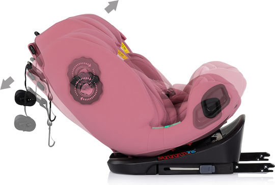 Chipolino Techno Igrow Столче за кола i-Размер с ISOfix Розово Пудра 0-36 кг