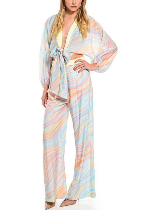Women's Fabric Trousers Multicolour