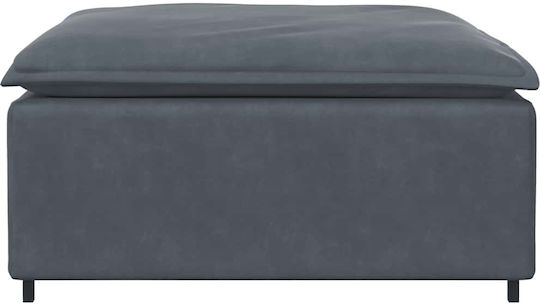 Samt Fußhocker Dunkelgrau 100x100x48cm