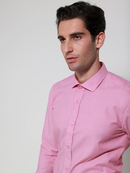 Genaro Μακρυμάνικo Πουκάμισο σε Στενή Γραμμή Dusty Pink