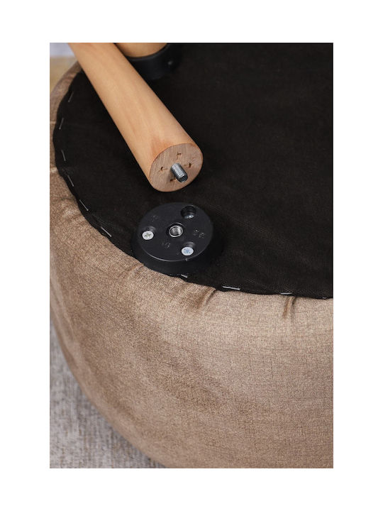 Living Room Wooden Beige Stool 32x40x38cm