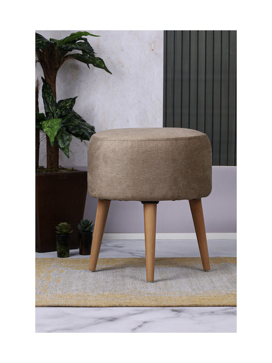 Living Room Wooden Beige Stool 32x40x38cm