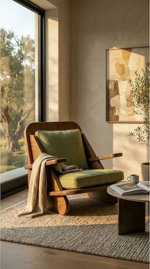 Armchair 65x55x55cm Green Armchair 65x55x55cm Green