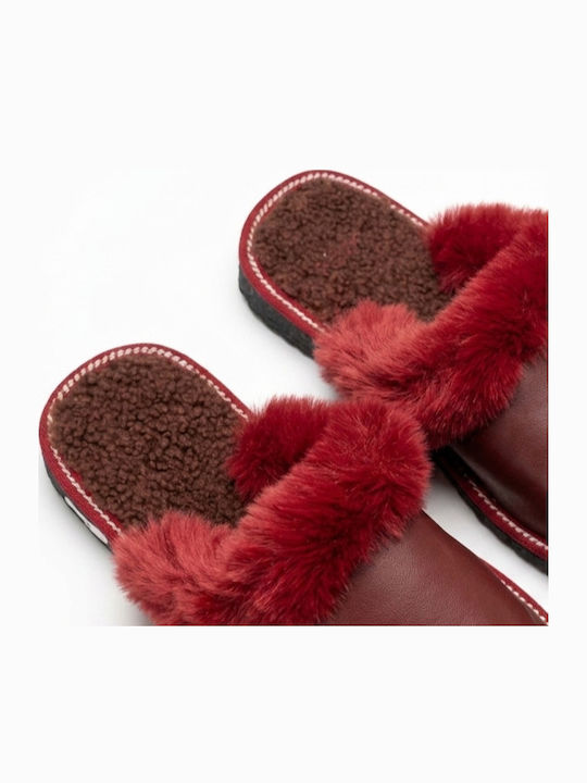 Winter Women's Red Slippers