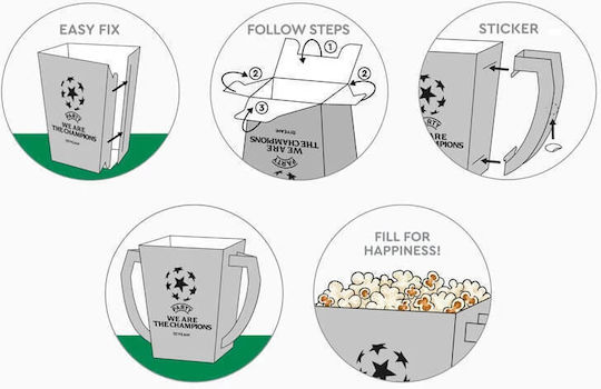 Oh Yeah! Popcorn-Box Silber 6 Stück