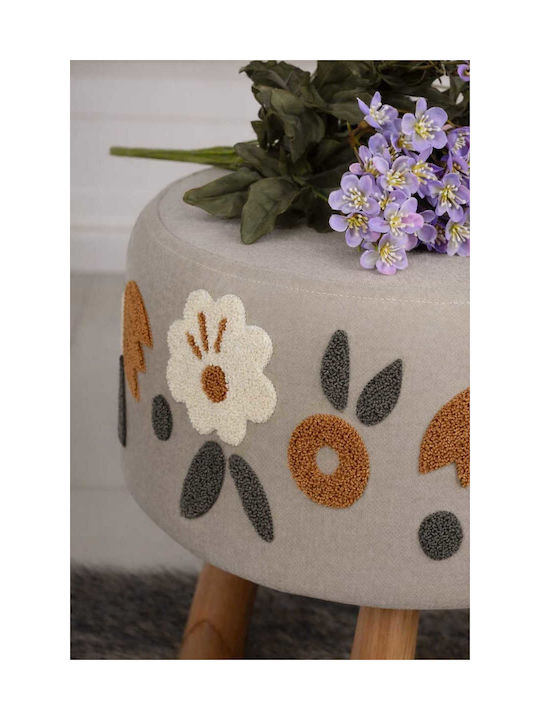 Living Room Wooden Natural Stools 40x60x58cm