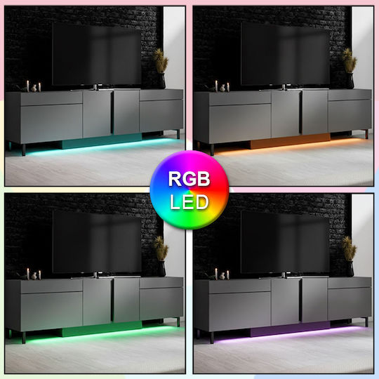 Arlen Επιδαπέδιο με Φωτισμό Led Ανθρακί 180x32x50εκ. Arlen Επιδαπέδιο με Φωτισμό Led Ανθρακί 180x32x50εκ.